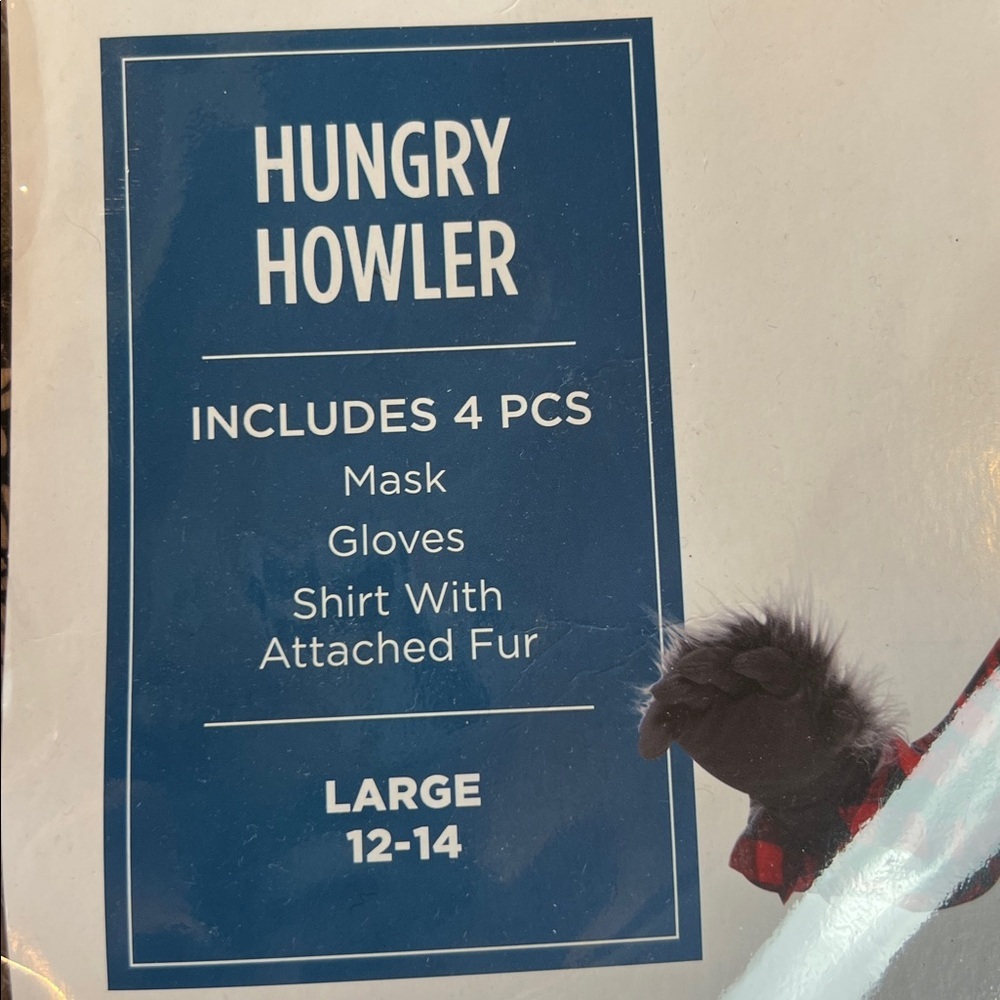 Hungry Howler Costume Boys Child Large 12 - 14 Werewolf - Picture 5 of 6